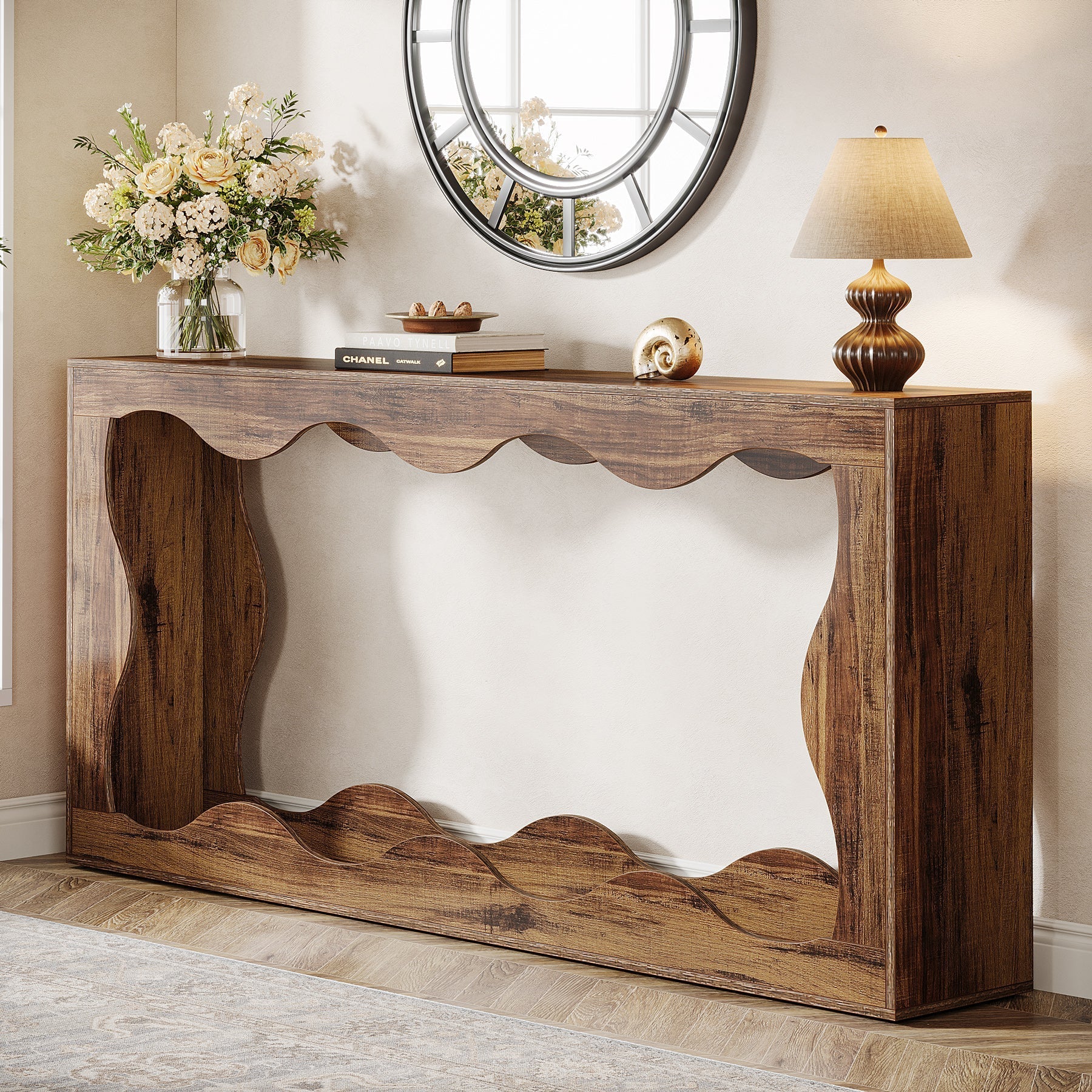 Konsolentisch aus Holz im Farmhouse-Stil