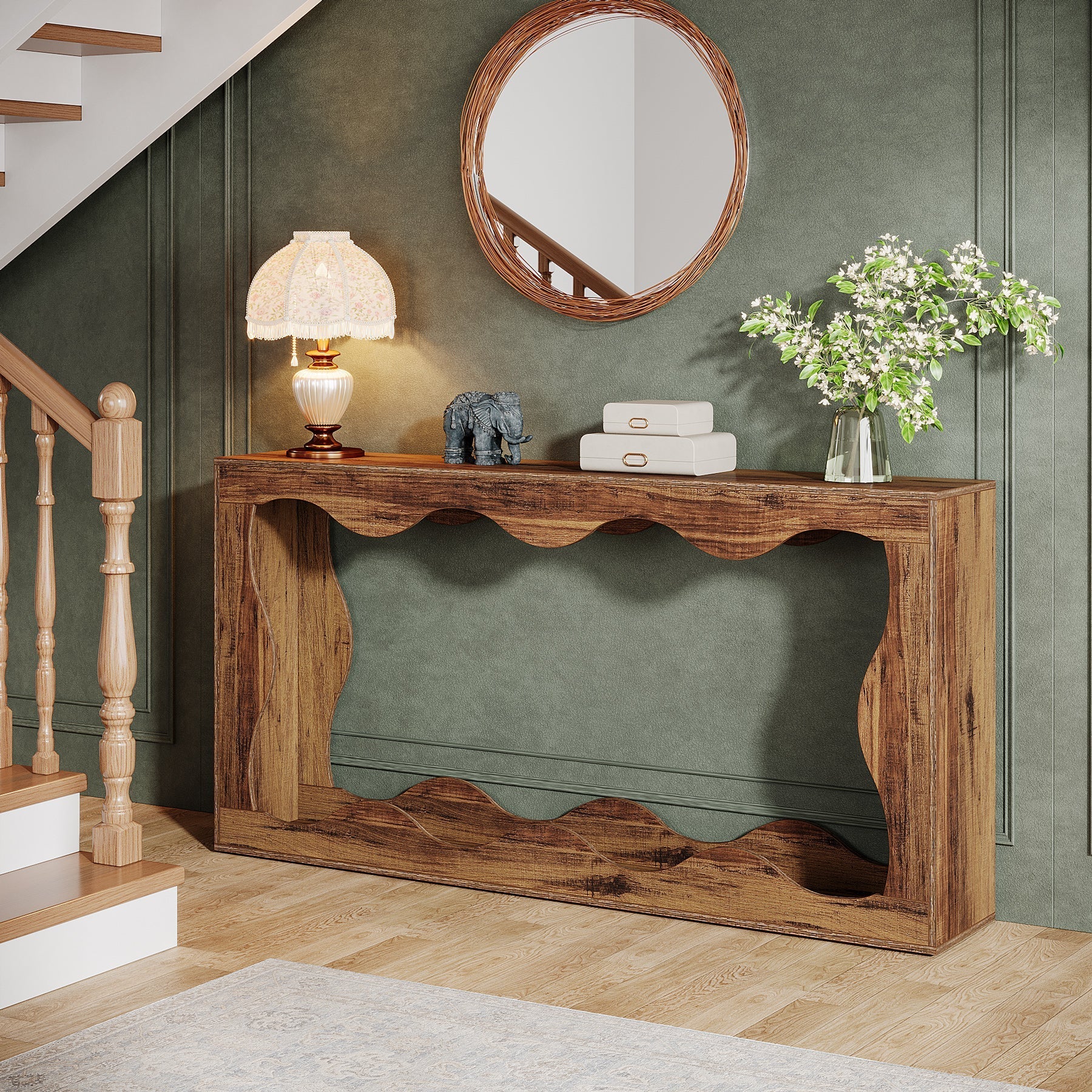 Konsolentisch aus Holz im Farmhouse-Stil