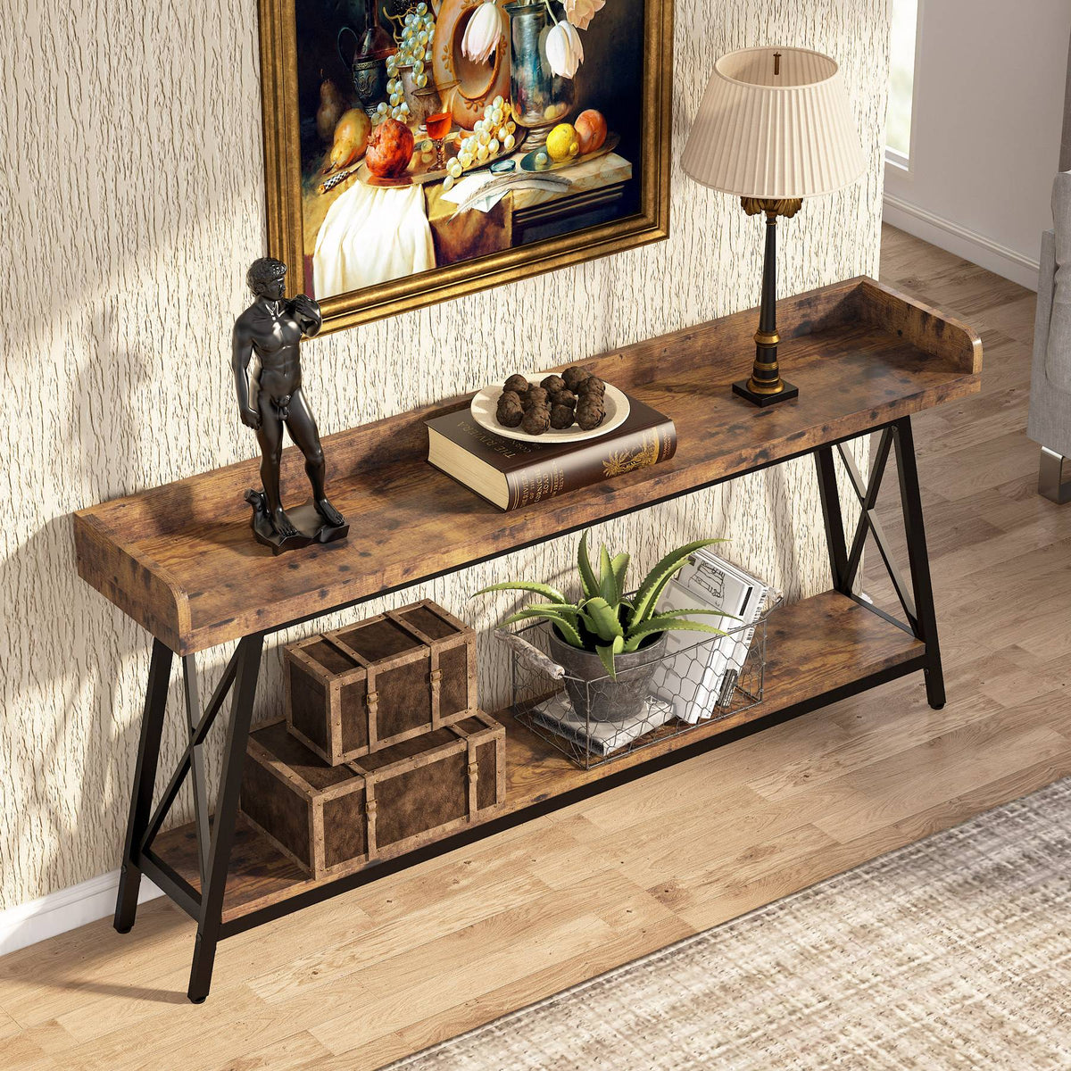 Industrieller Konsolentisch für Sofa, 180 cm