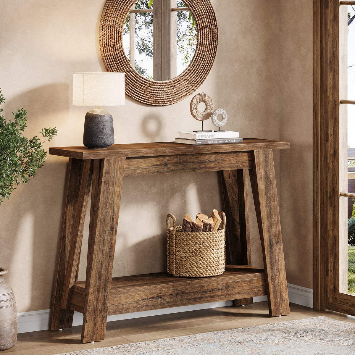 Konsole "Landhaus" 105 cm mit 2 Ablageflächen