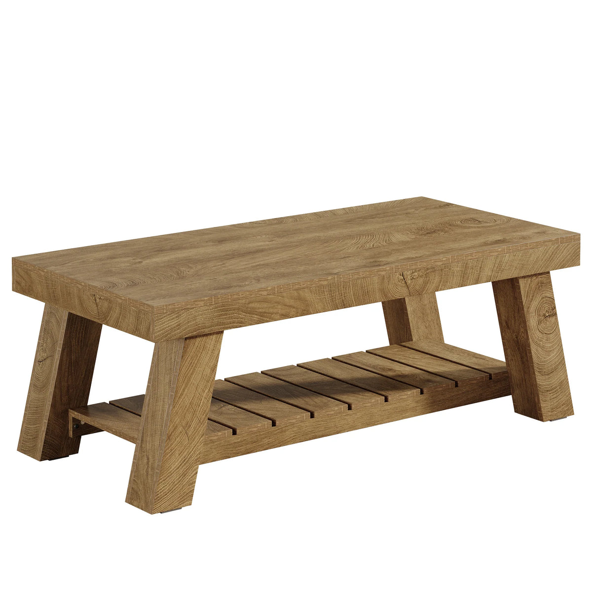 Couchtisch 120 cm rustikal mit Ablage