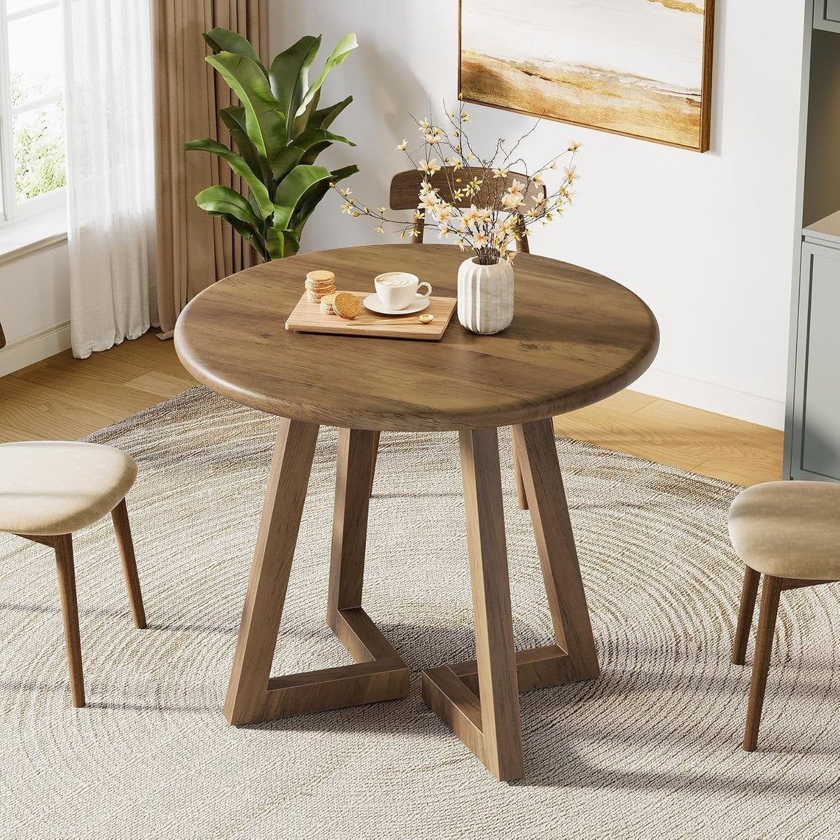 Kleiner runder Esstisch für 2-4 Personen 80 cm