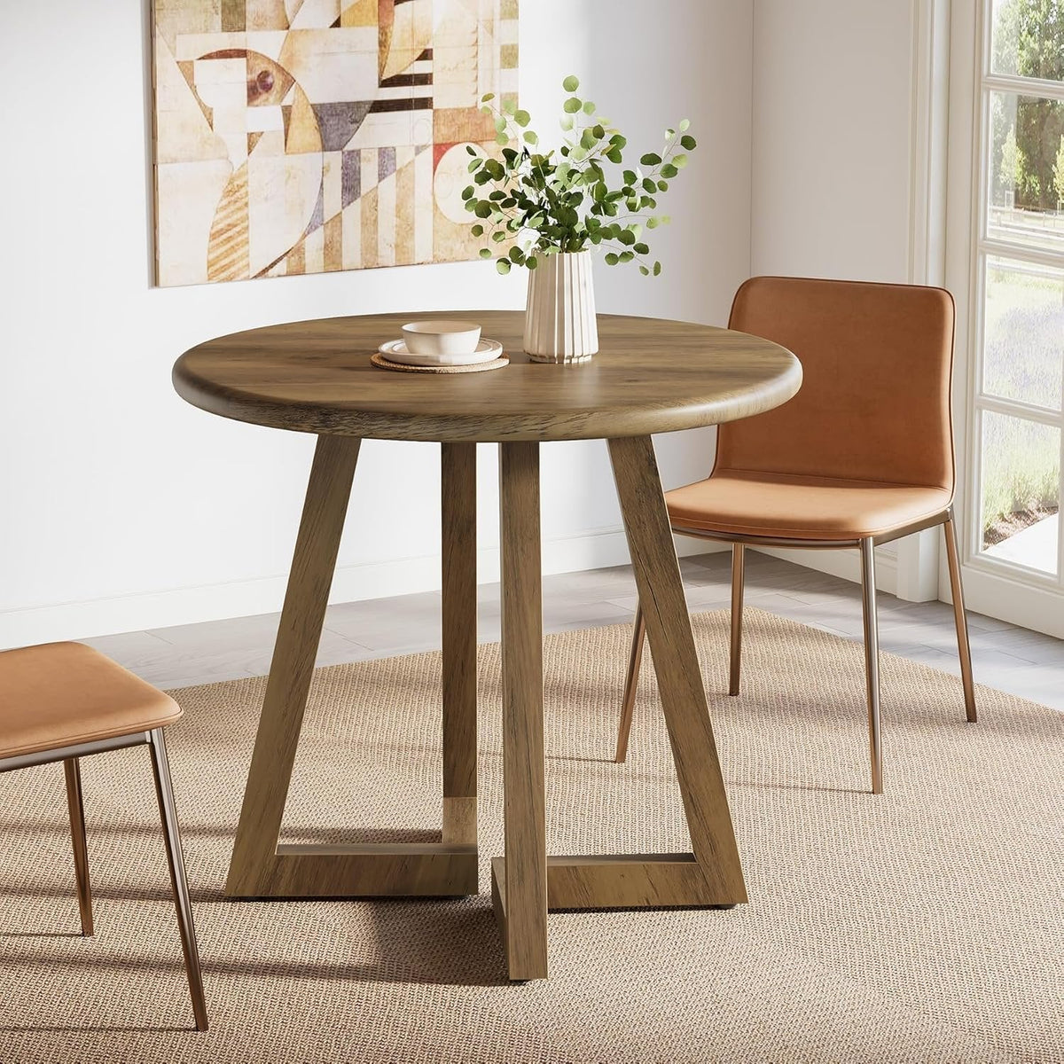 Kleiner runder Esstisch für 2-4 Personen 80 cm