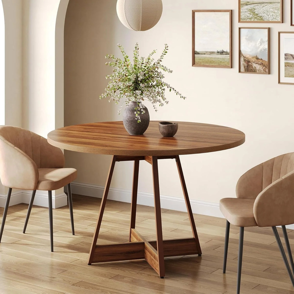 Runder Esstisch 100 cm, rustikal, für 2–4 Personen