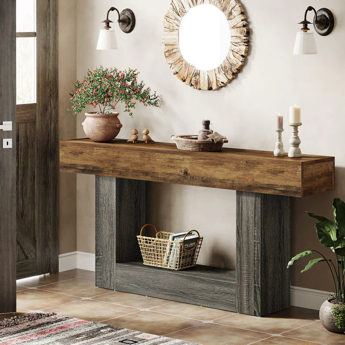 Rustikale Holzkonsole 160 cm im Landhausstil