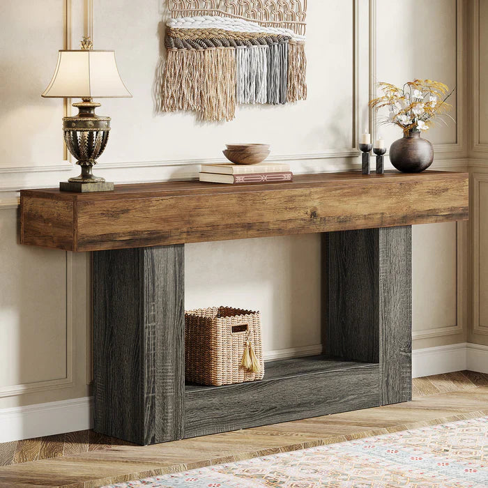 Rustikale Holzkonsole 160 cm im Landhausstil