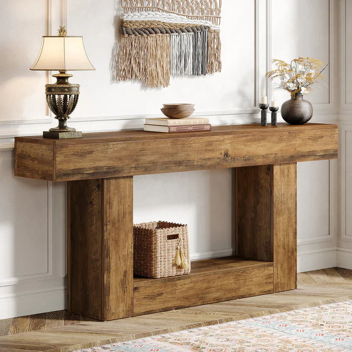 Rustikale Holzkonsole 160 cm im Landhausstil