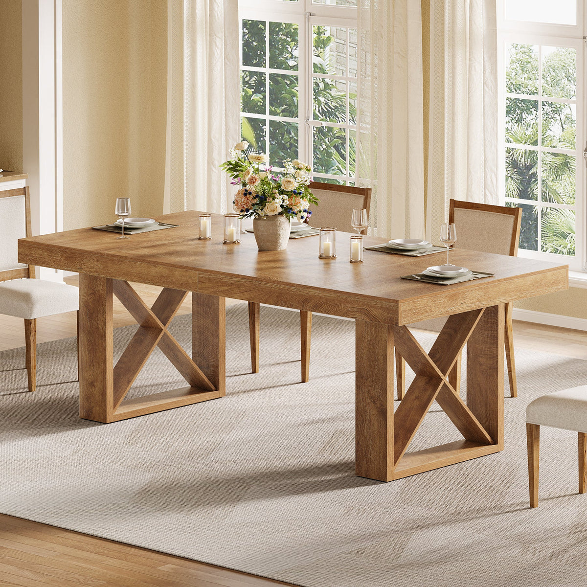 Rechteckiger Esstisch 160 cm für 4-6 Personen