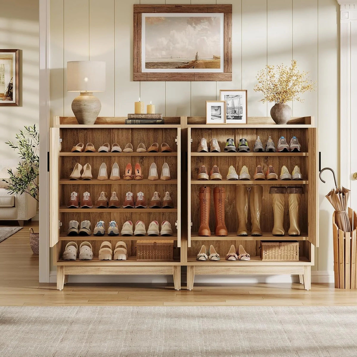 Schuhschrank mit Türen für 20 Paar