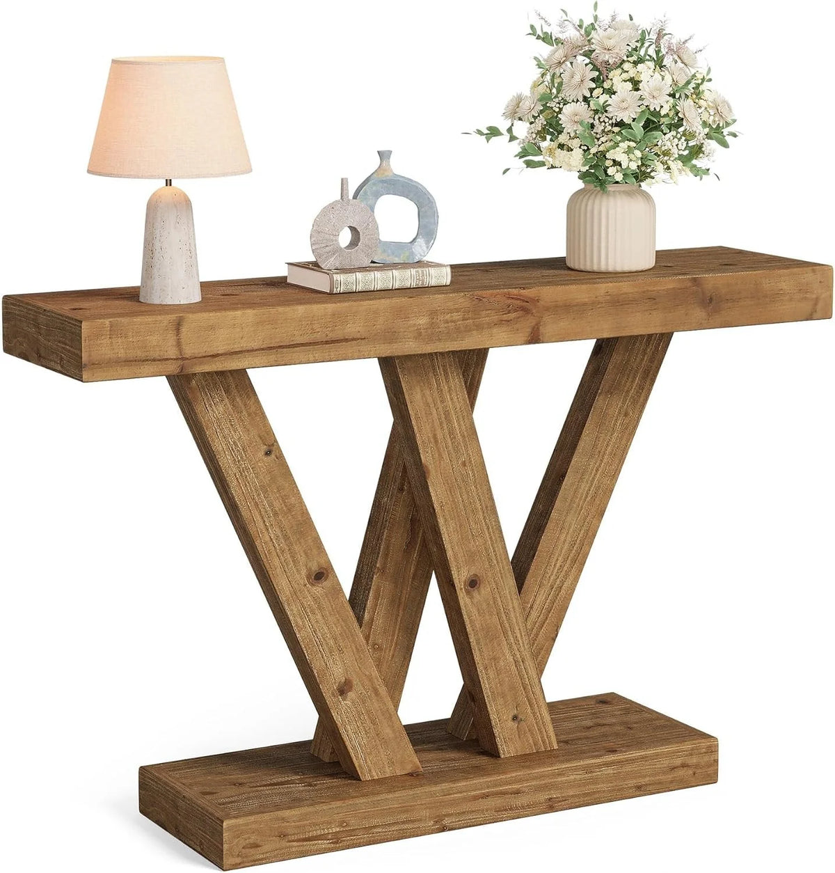 Massivholzkonsole 120 cm – Vintage-Stil