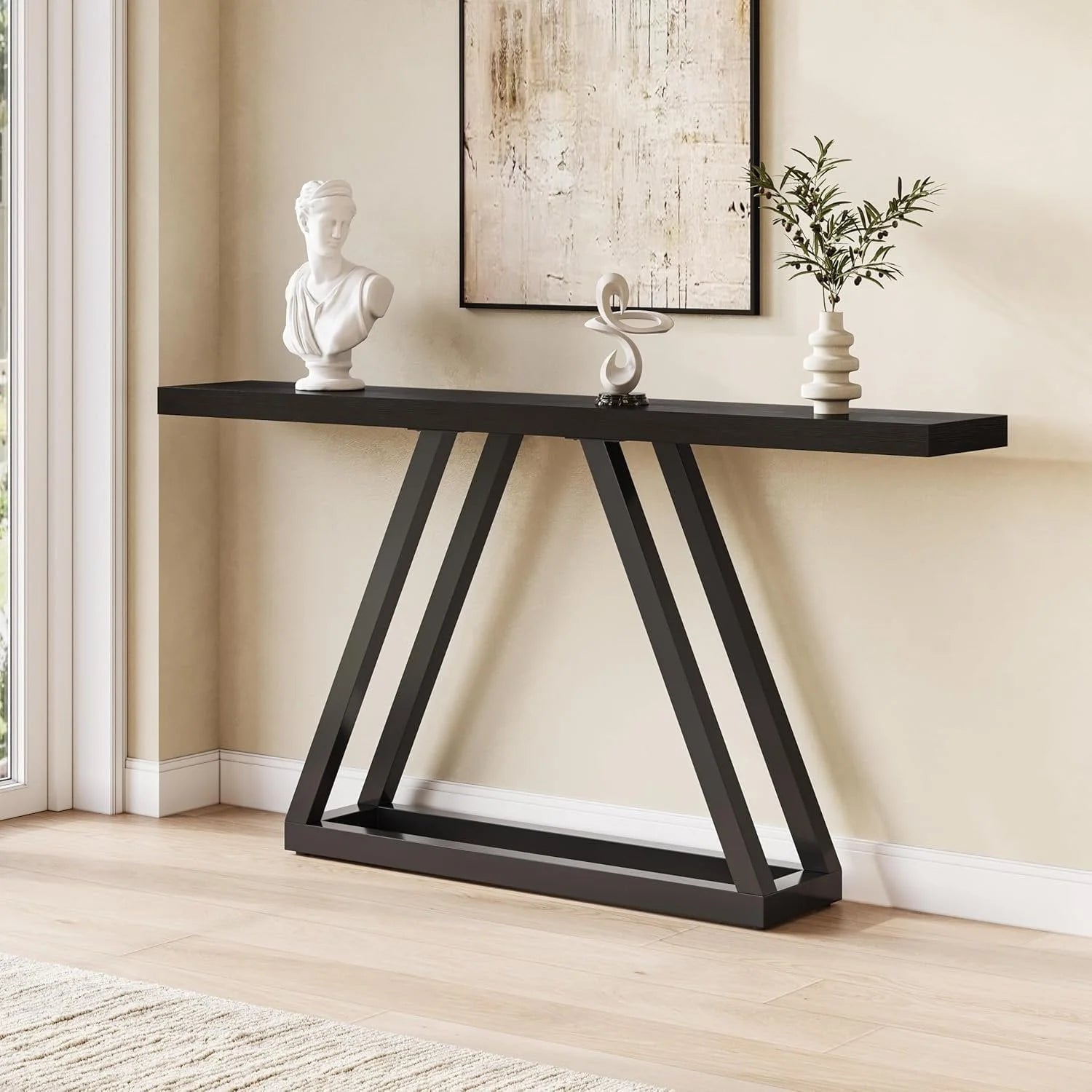 Schmale Industriekonsole 160 cm schwarz