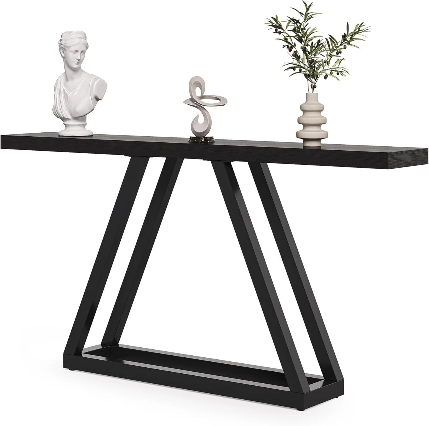 Schmale Industriekonsole 160 cm schwarz