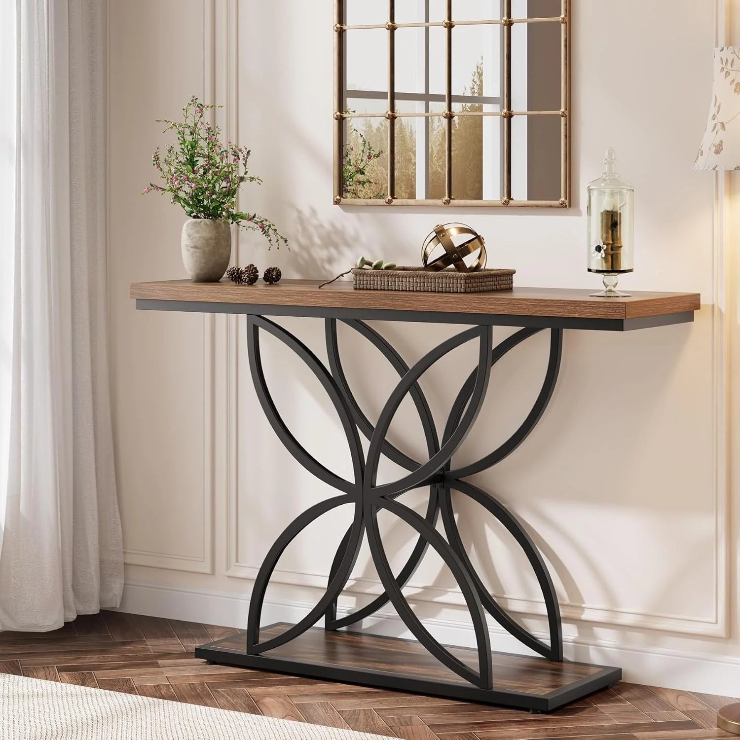 Konsole 120 cm mit Schmetterling-Metallgestell