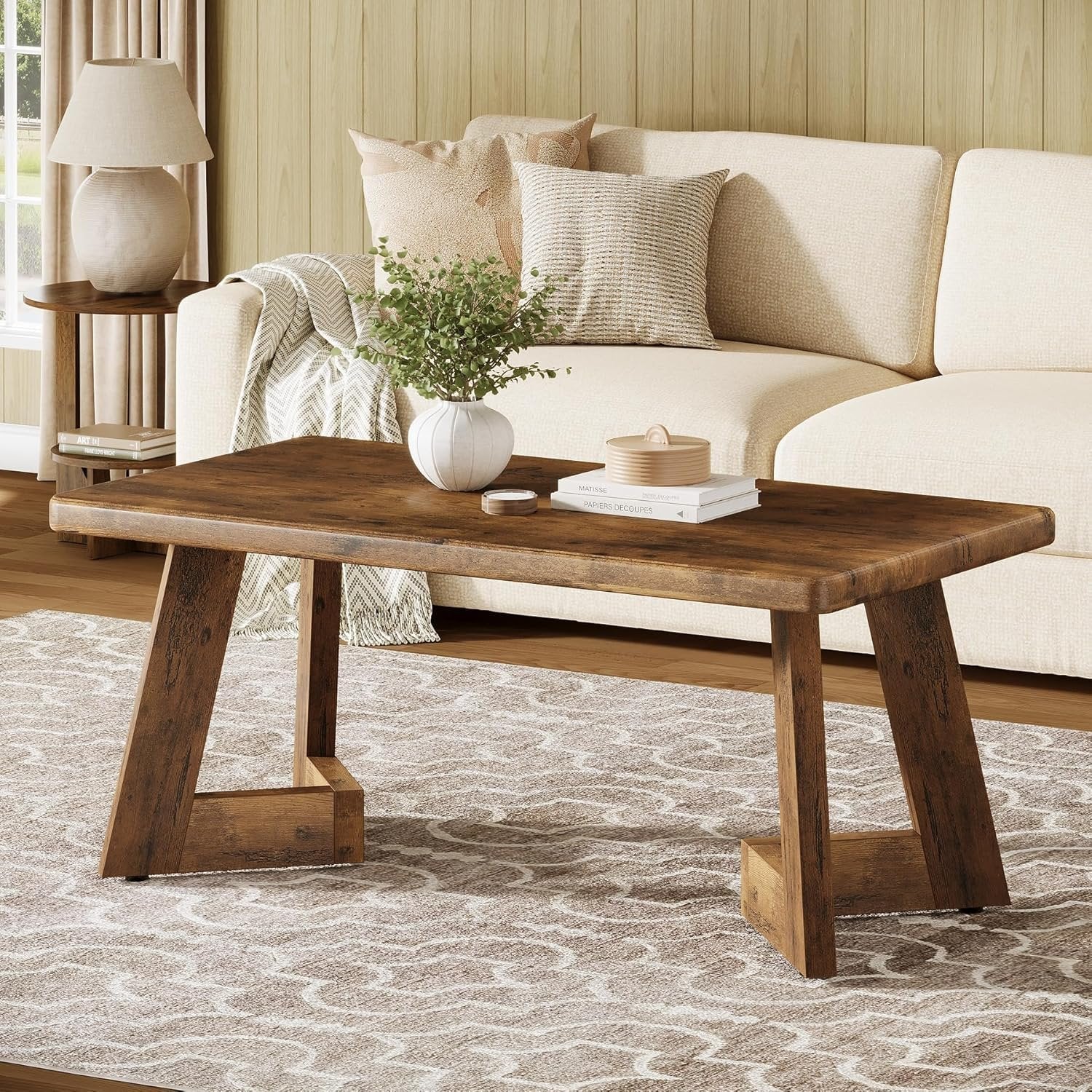 Couchtisch rustikal braun 120 x 60 cm