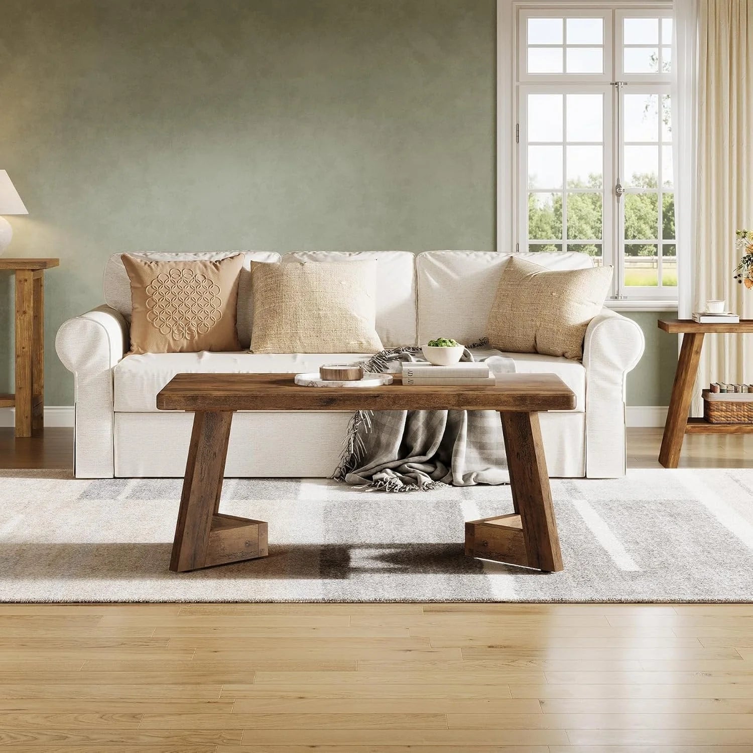 Couchtisch rustikal braun 120 x 60 cm