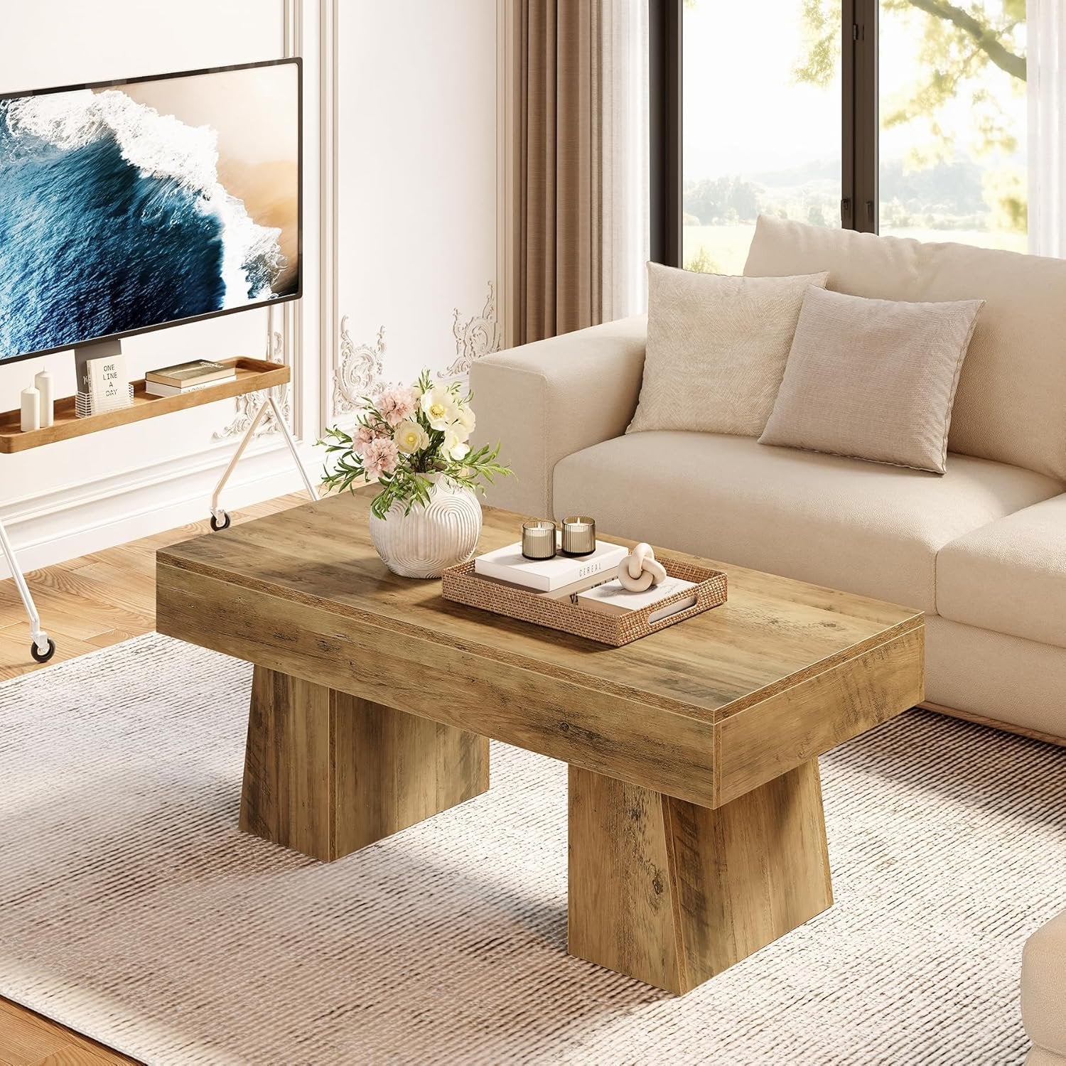 Couchtisch 120 cm rustikal braun