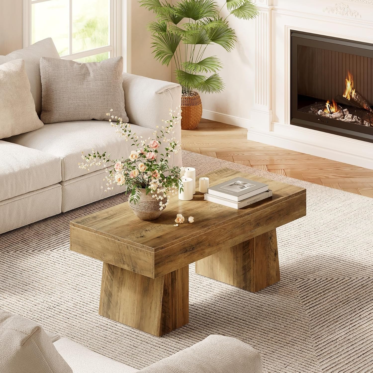 Couchtisch 120 cm rustikal braun