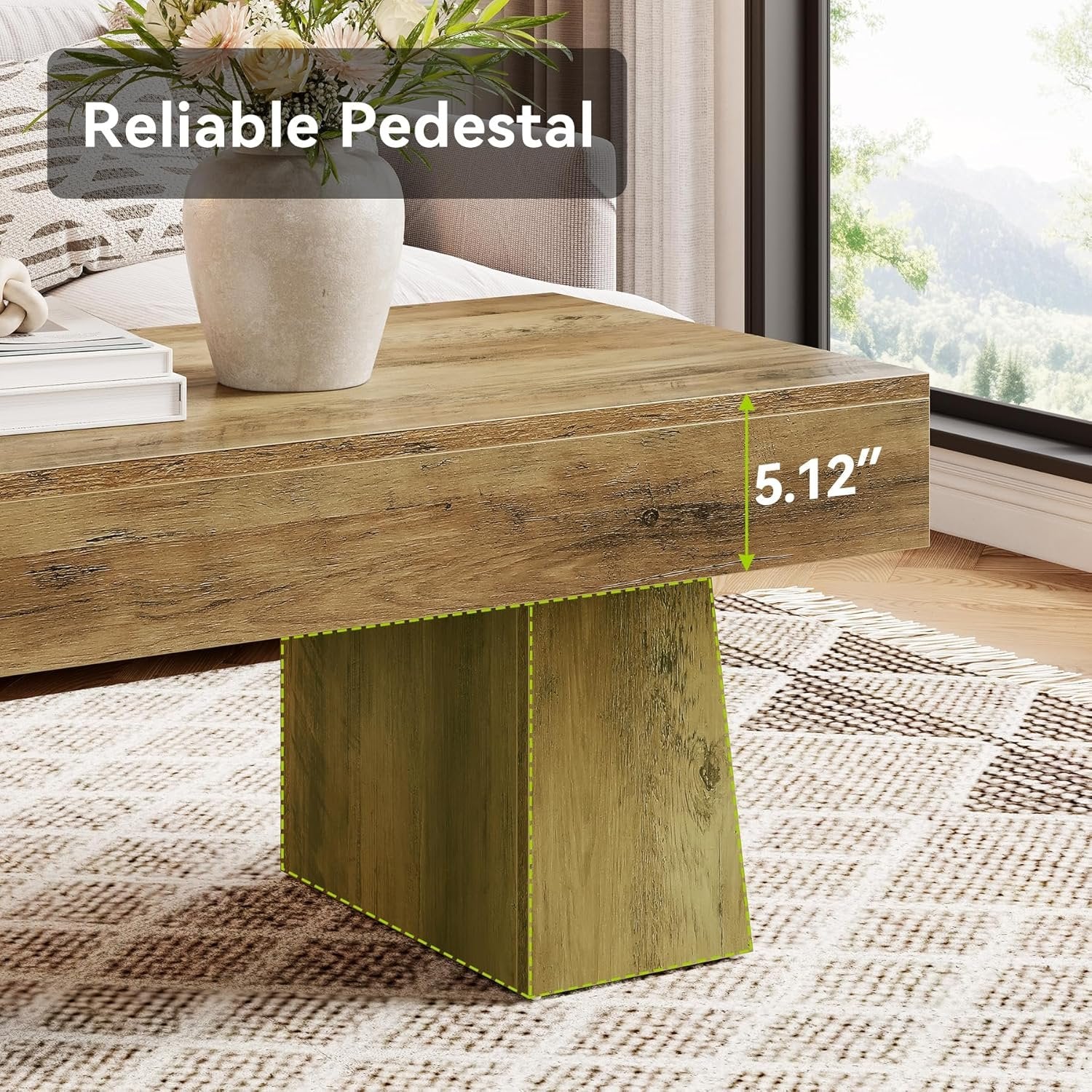Couchtisch 120 cm rustikal braun