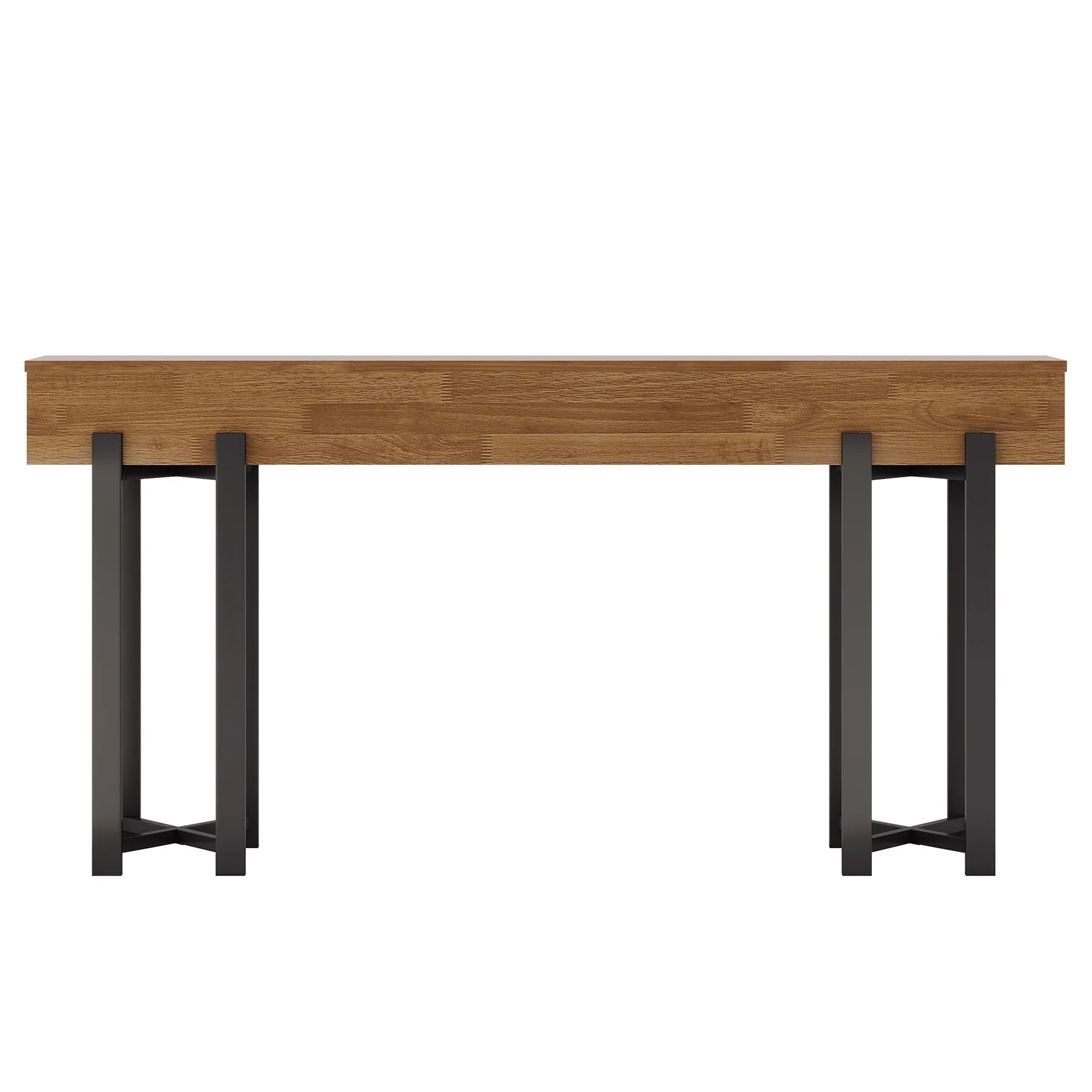 Rustikaler Konsolentisch 160 cm mit Metallgestell