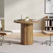 Runder Konferenztisch 80 cm braun