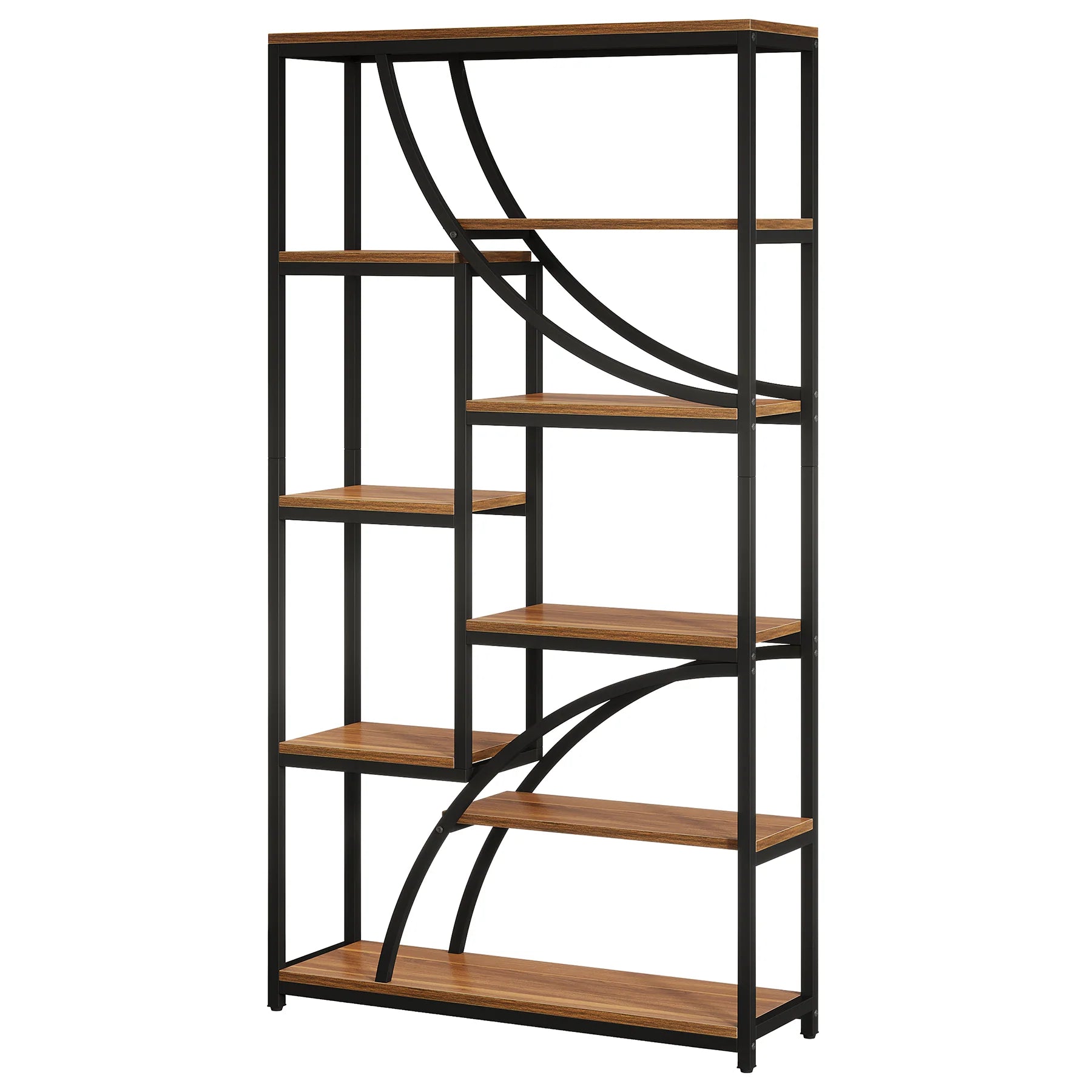 Industrielles Regal, 180 cm, 9 Böden, Braun-Schwarz