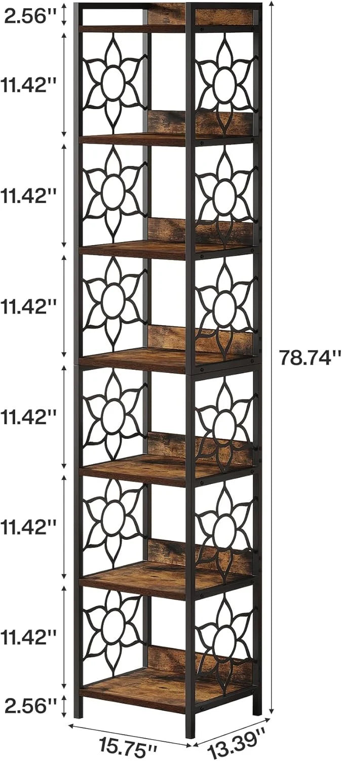 Eckregal 7-stöckig 200 cm mit Metallkonstruktion