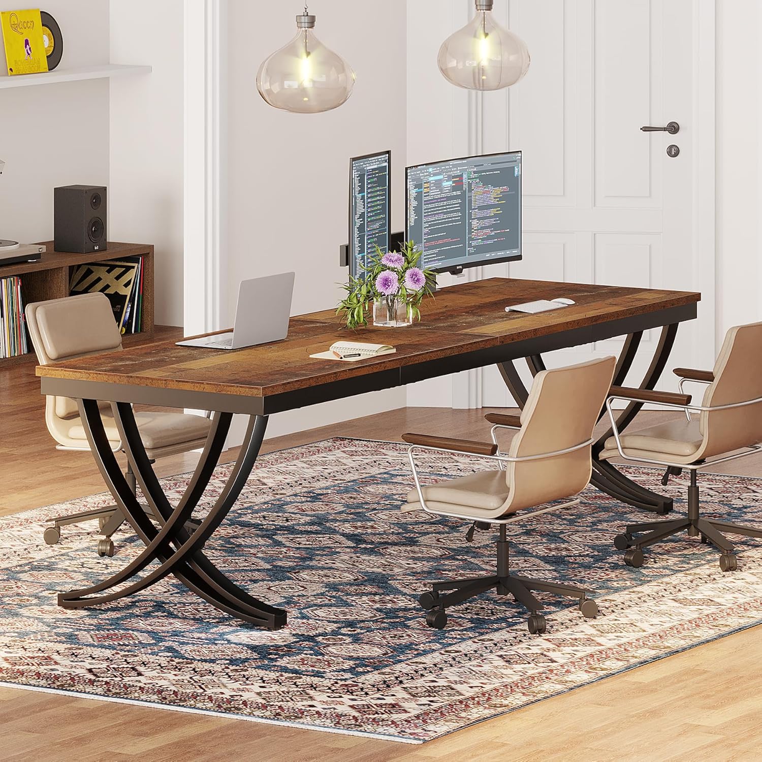 Doppel-Computerschreibtisch 200 cm für 2 Personen