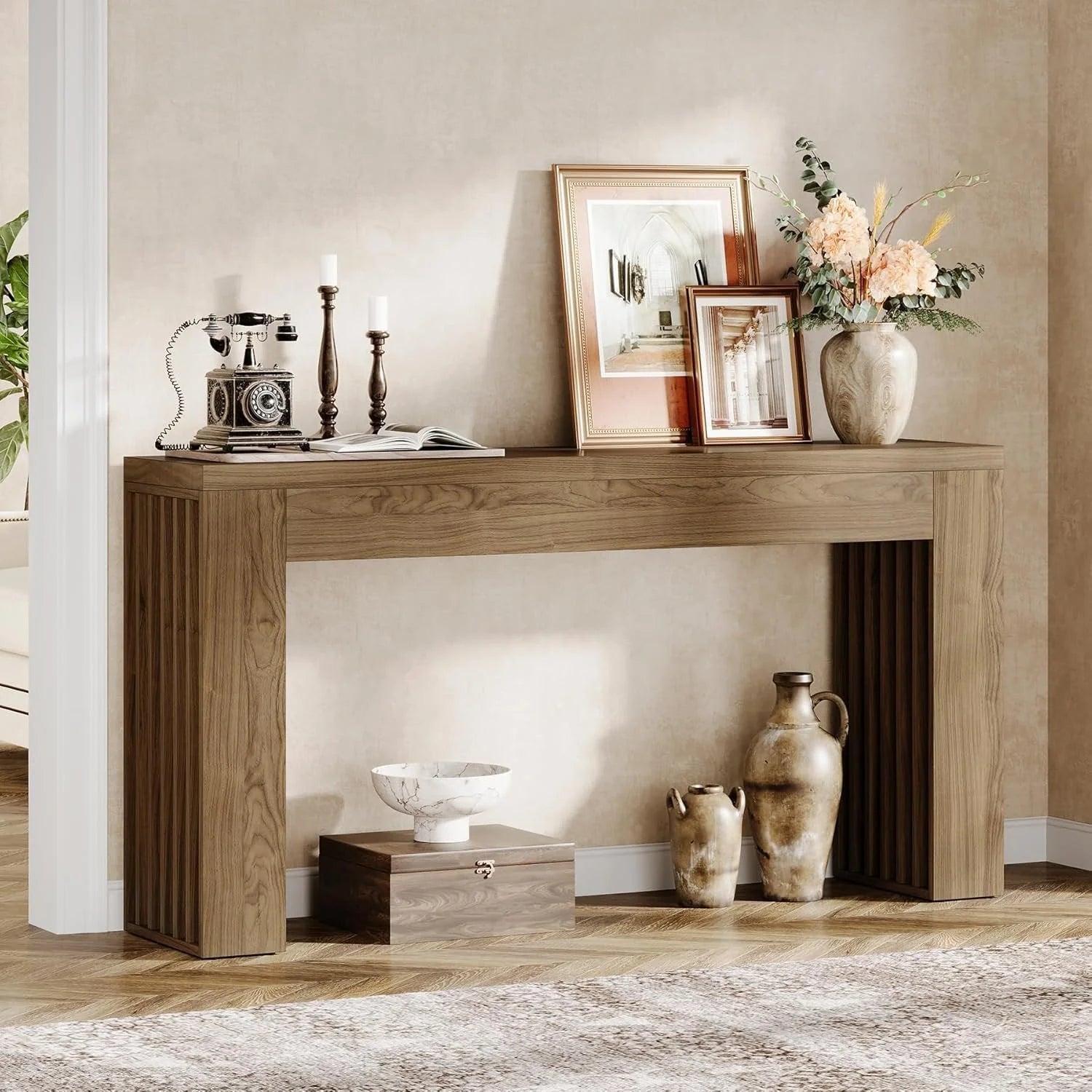 Konsolentisch im Landhausstil 150 cm, braun