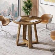 Runder Konferenztisch 80 cm, braun