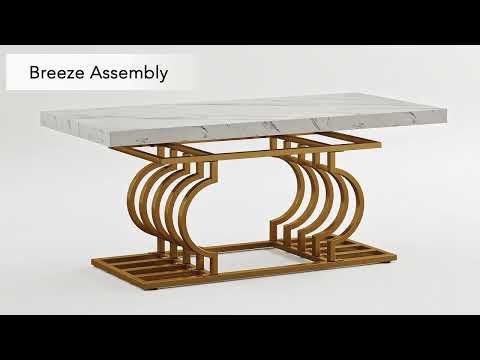 Moderner Couchtisch mit geometrischem Untergestell