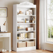 Bücherregal mit 5 Ablagen im Bogen-Design