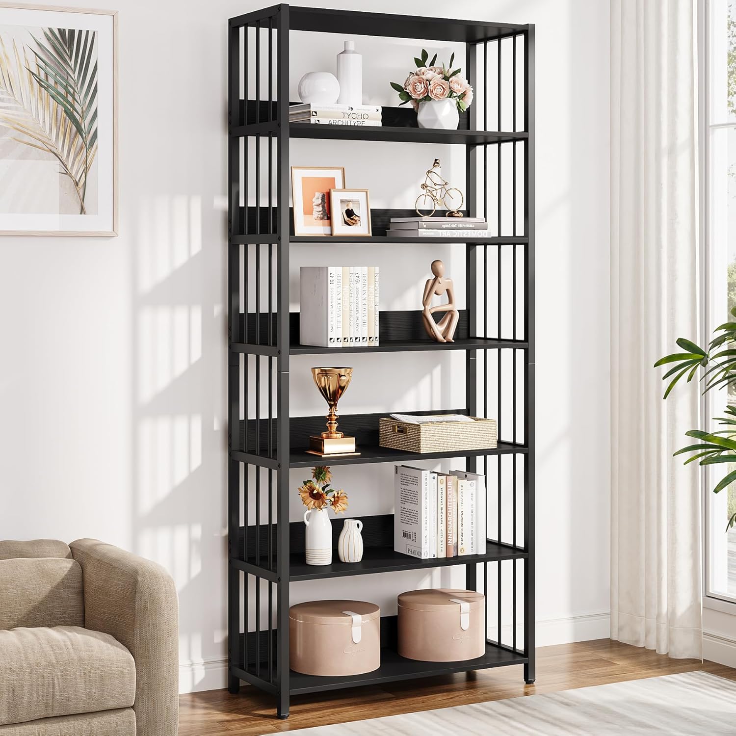 Industrielles Standregal mit 6 Ebenen, 190 cm