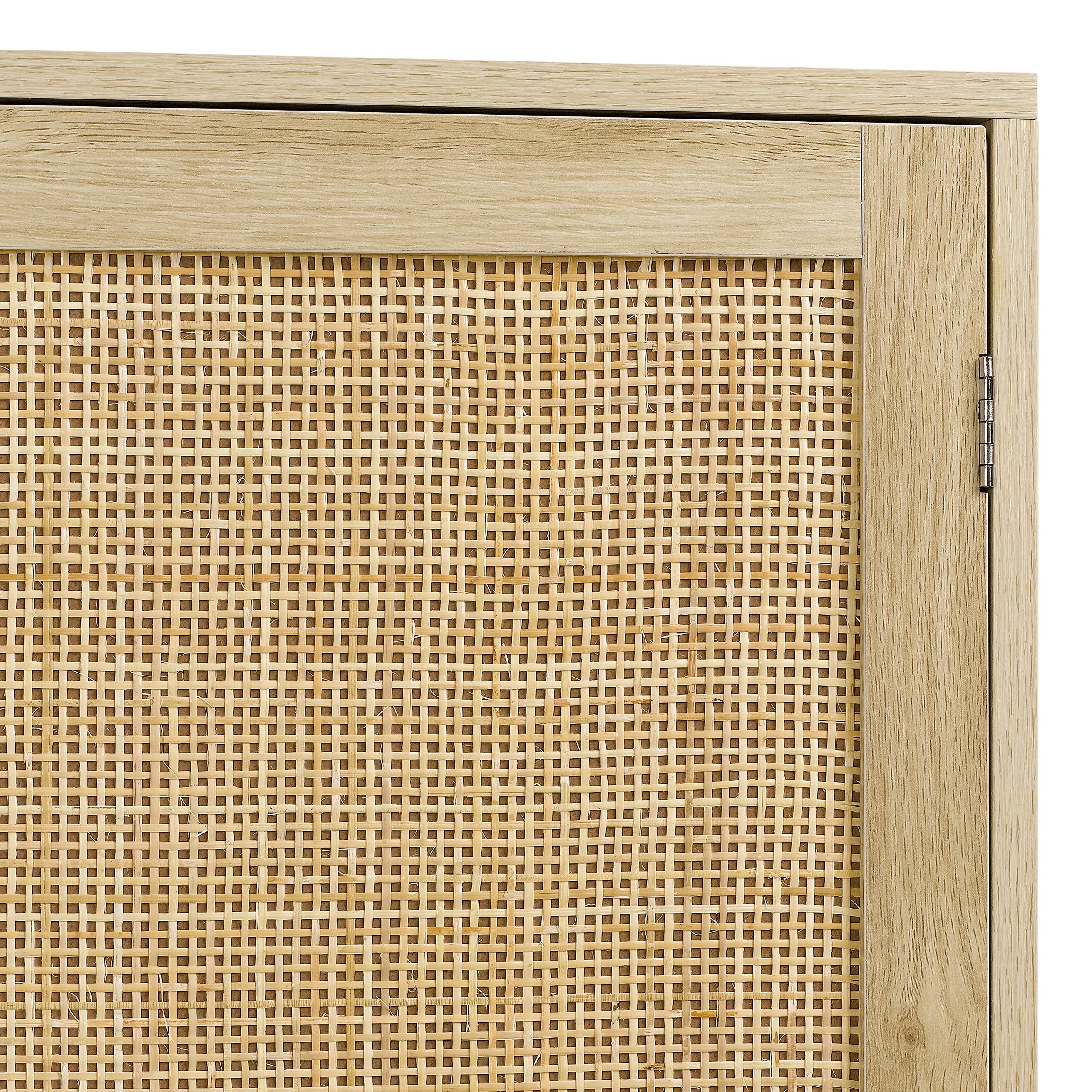 Boho-Schrank mit Rattanfronten